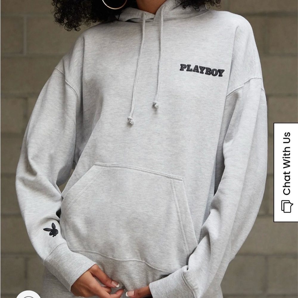 Playboy by Pacsun Gray Hoodie